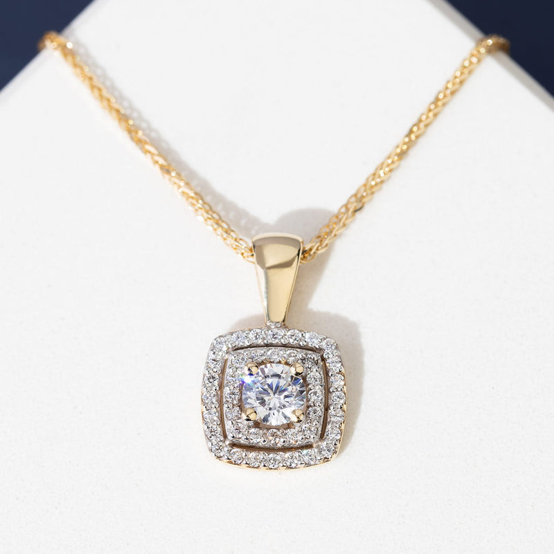 Pandantiv Aur 14K cu Diamante de Laborator 0.50 ct, imaginea 2 din 5
