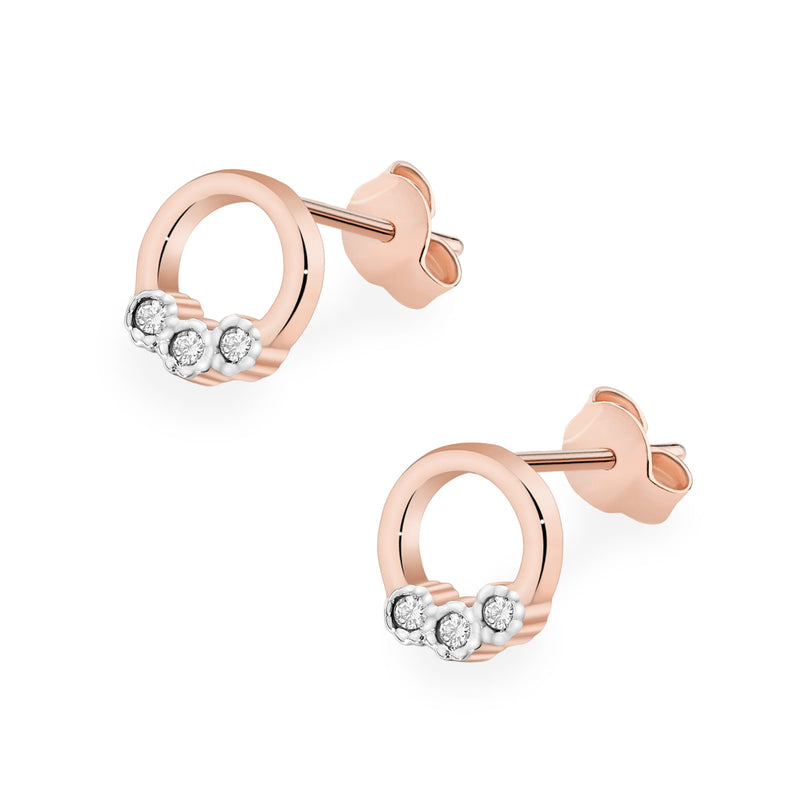 Cercei Aur 14K cu Diamante Naturale 0.05 ct, imaginea 8 din 9