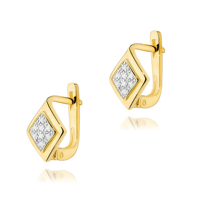 Cercei Aur 14K cu Diamante Naturale 0.08 ct