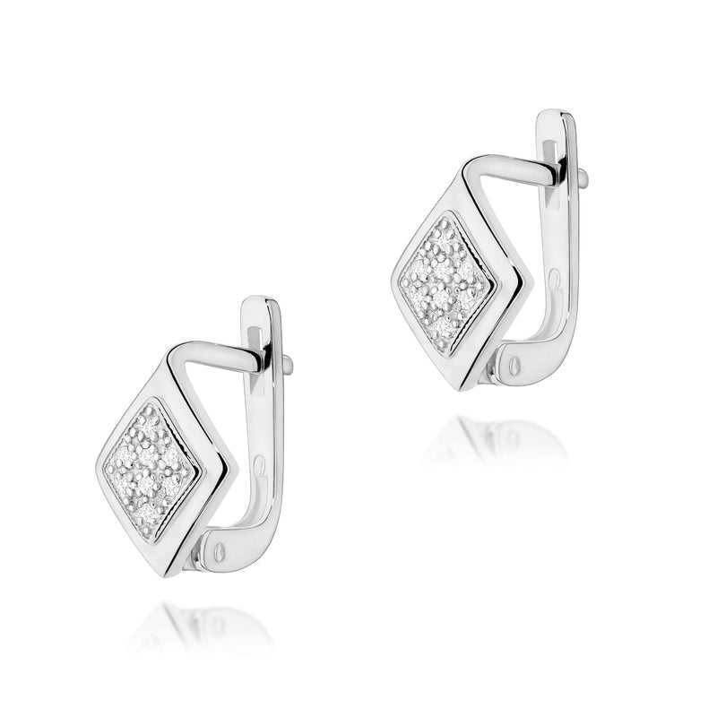 Cercei Aur 14K cu Diamante Naturale 0.08 ct, imaginea 2 din 4