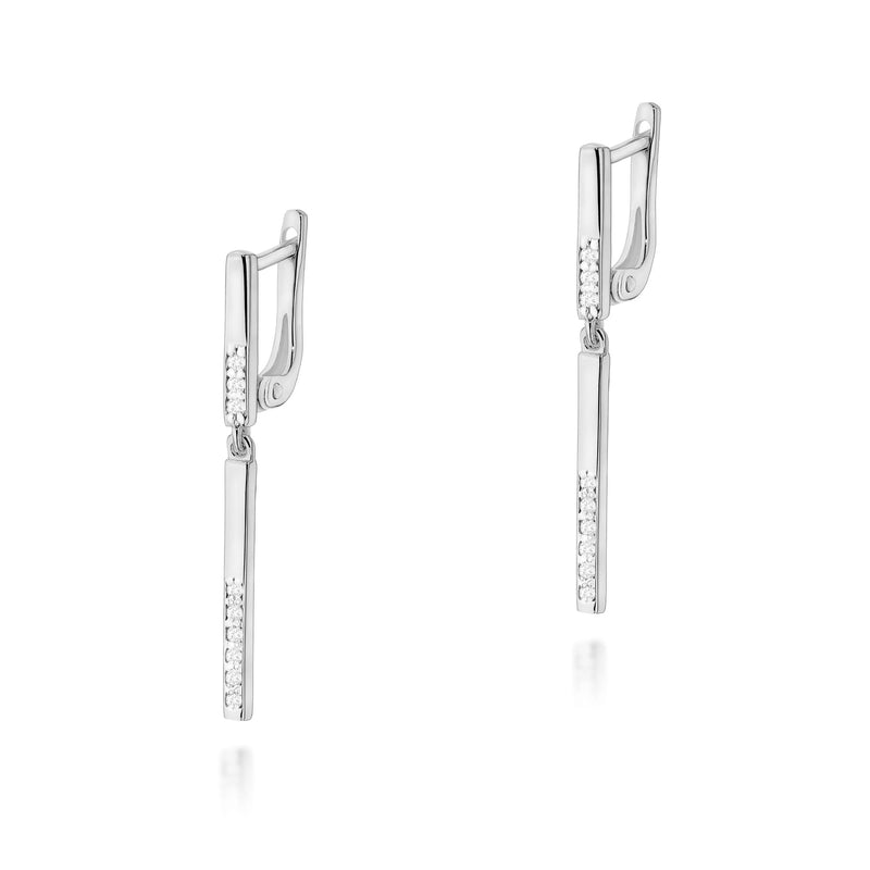Cercei Aur 14K cu Diamante Naturale 0.09 ct, imaginea 3 din 5