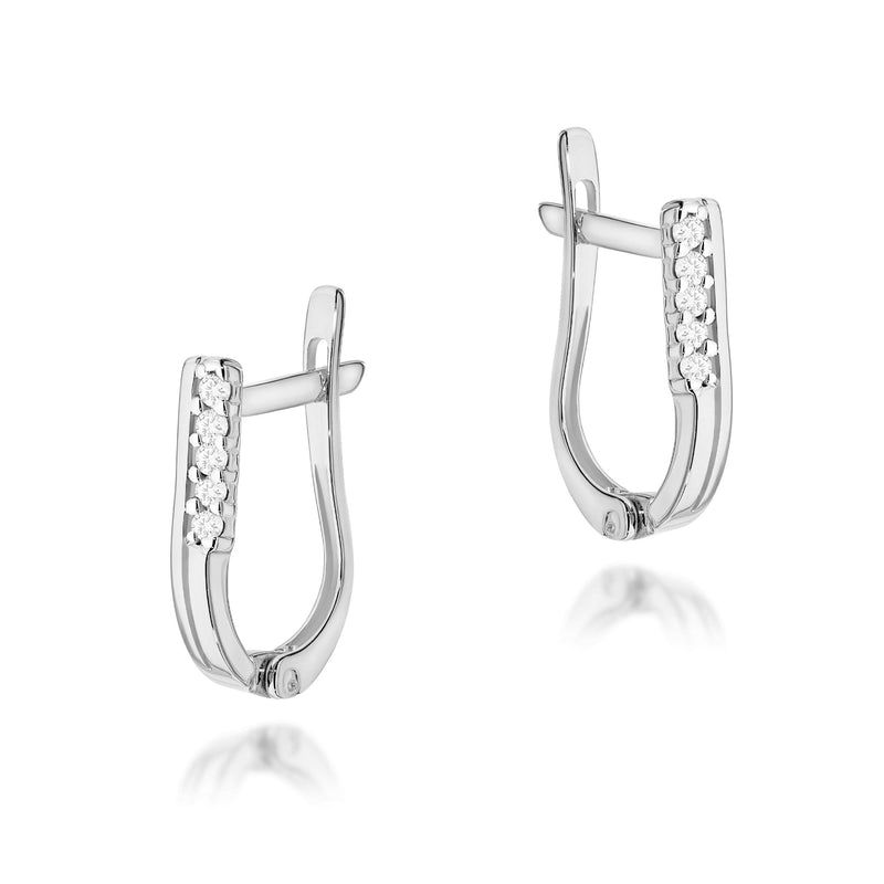 Cercei Aur 14K cu Diamante Naturale 0.15 ct, imaginea 3 din 5