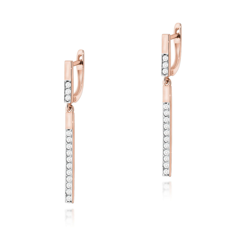 Cercei Aur 14K cu Diamante Naturale 0.56 ct, imaginea 3 din 3