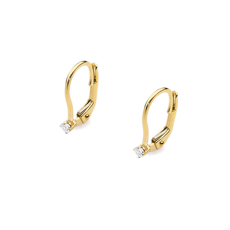 Cercei Aur 14K cu Diamant Natural 0.04 ct, imaginea 2 din 4
