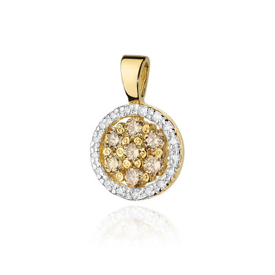 Pandantiv Aur 14K cu Diamante Naturale 0.44 ct