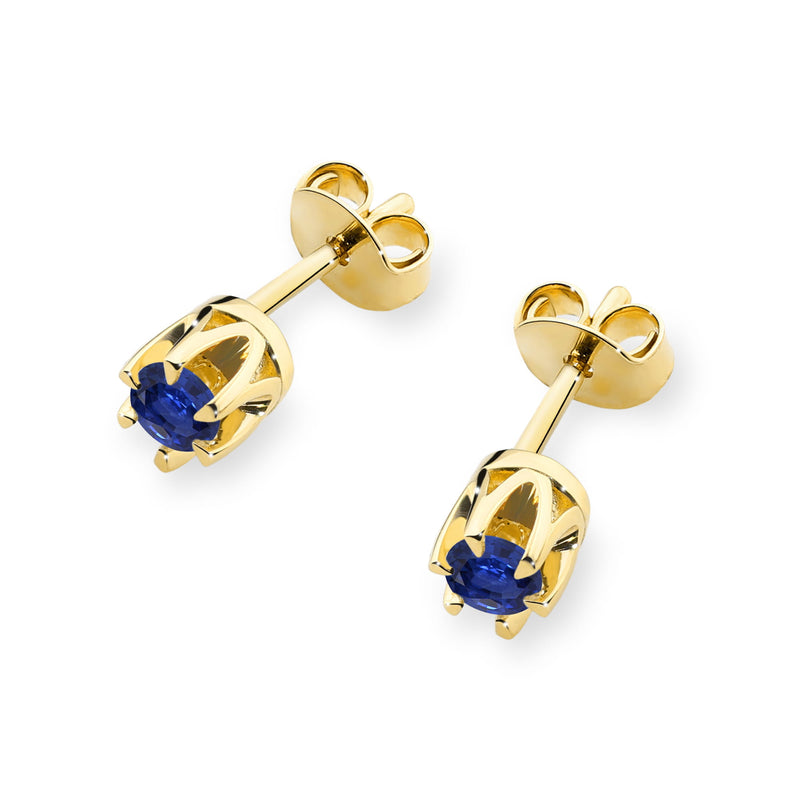 Cercei Aur 14K cu Safir 0.15 ct, imaginea 2 din 6