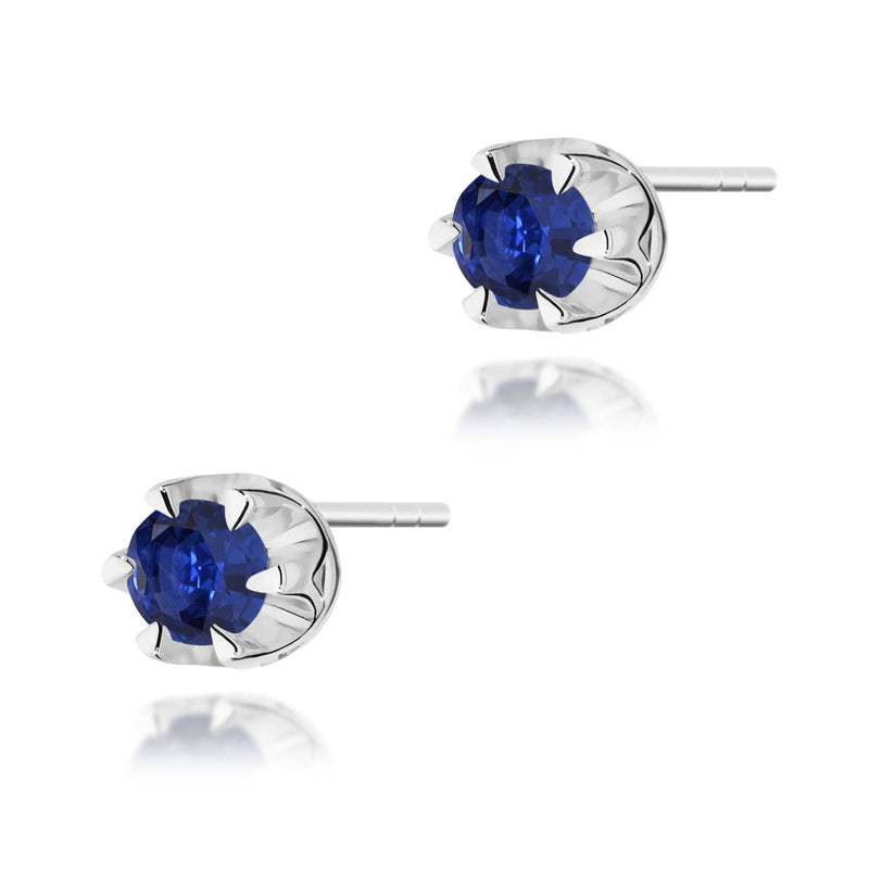 Cercei Aur 14K cu Safir 0.15 ct, imaginea 5 din 6