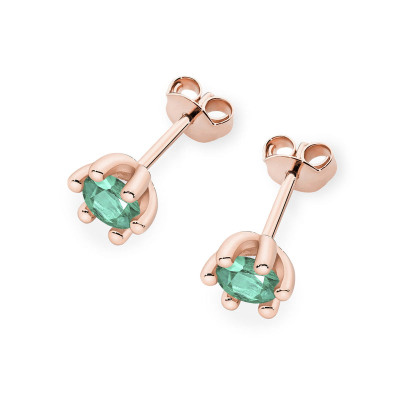 Cercei Aur 14K cu Smarald 0.30 ct, imaginea 5 din 9