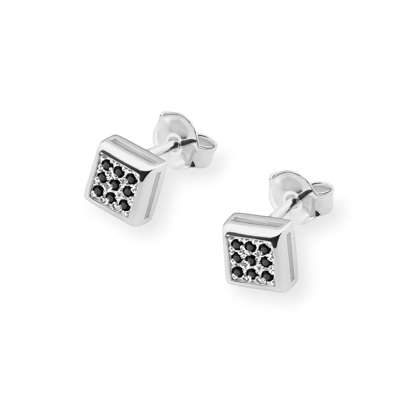 Cercei Aur 14K cu Diamante Naturale Negre 0.09 ct, imaginea 6 din 6