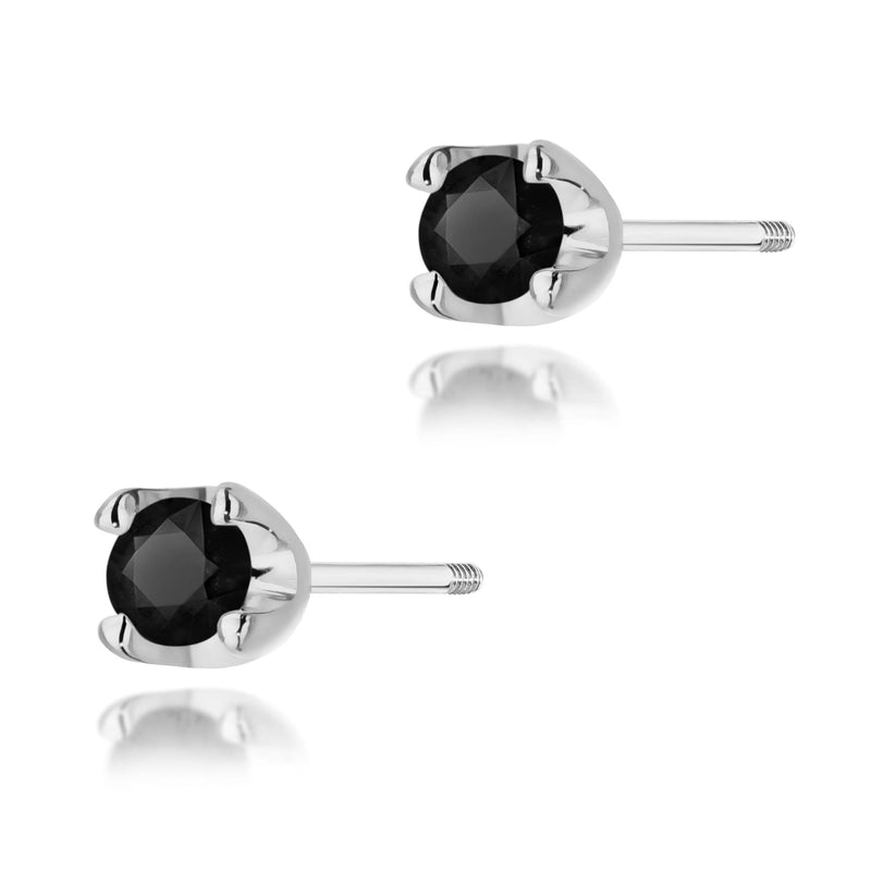 Cercei Aur 14K cu Diamant Natural Negru 0.12 ct, imaginea 5 din 6