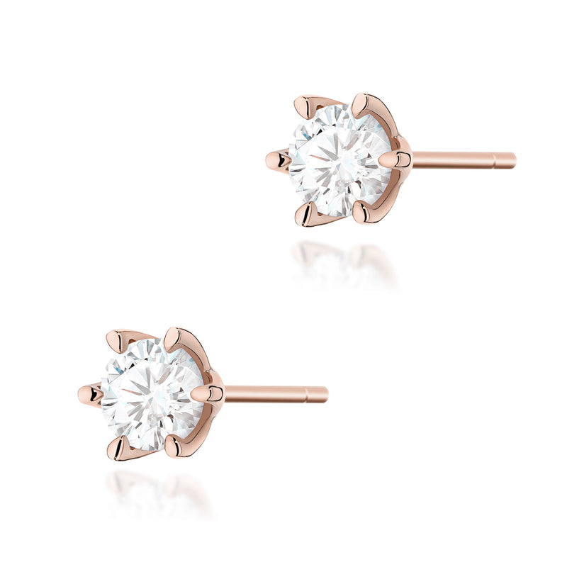 Cercei Aur 14K cu Diamant Natural 1.00 ct, imaginea 4 din 9