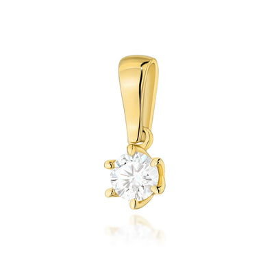 Pandantiv Aur 14K cu Diamant Natural 0.30 ct