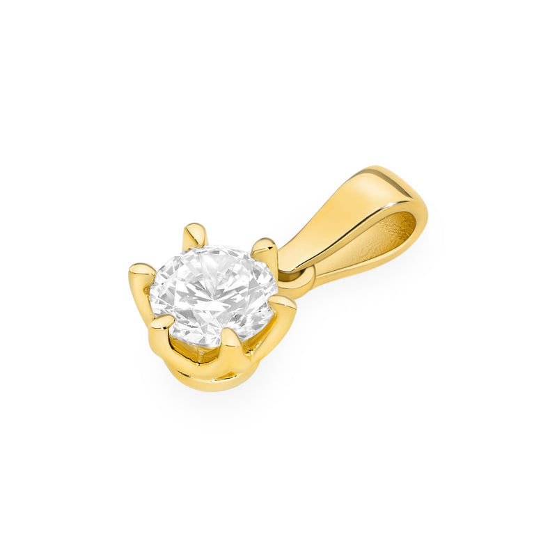 Pandantiv Aur 14K cu Diamant Natural 0.40 ct, imaginea 2 din 9
