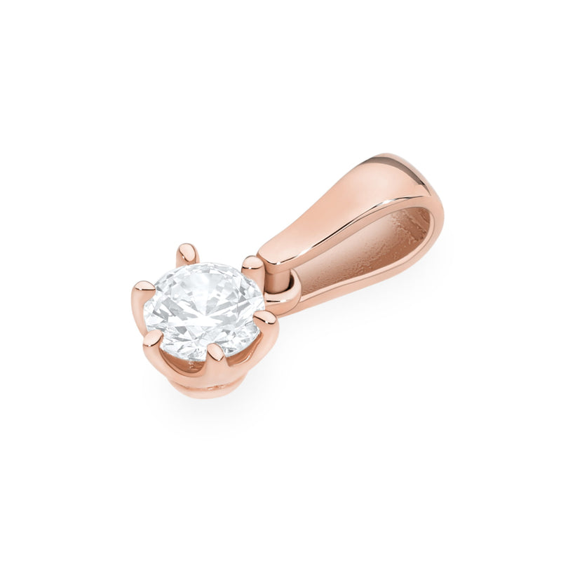 Pandantiv Aur 14K cu Diamant de Laborator 0.30 ct, imaginea 5 din 9