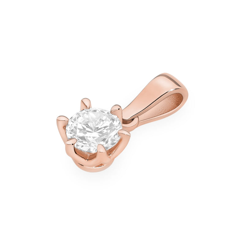 Pandantiv Aur 14K cu Diamant de Laborator 0.40 ct, imaginea 5 din 9