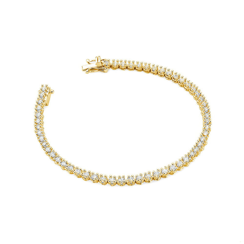 Bratara Aur 14K cu Diamante Naturale 2.16 ct — Aur galben