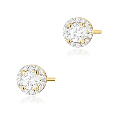 Cercei Aur 14K cu Diamante Naturale 0.64 ct