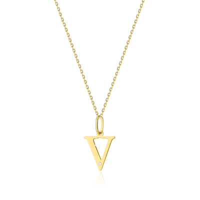 Colier Aur 14K cu Diamant Natural 0.01 ct