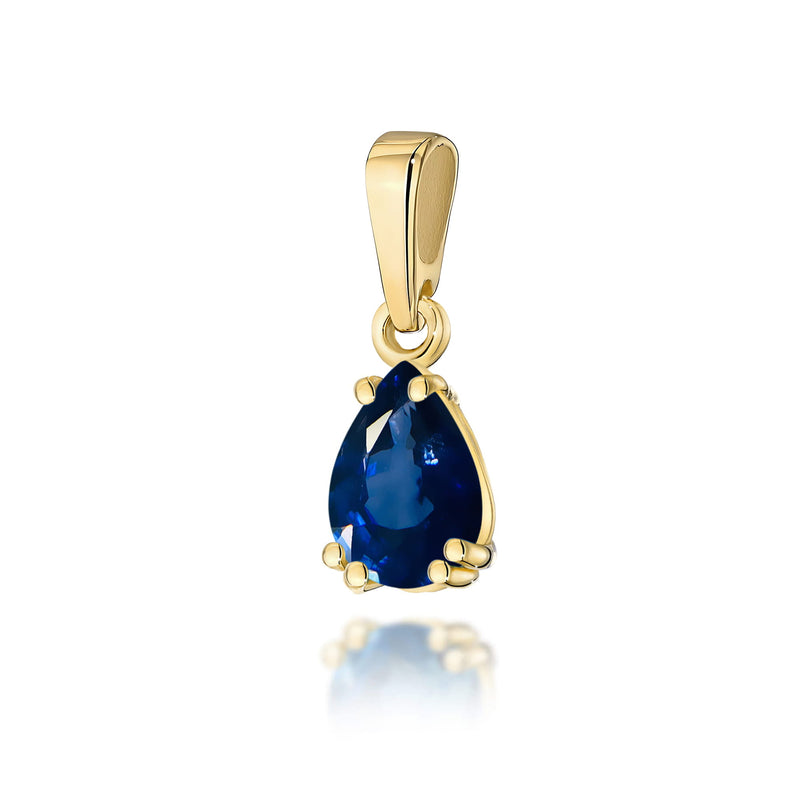 Pandantiv Aur 14K cu Safir 0.60 ct — Aur galben