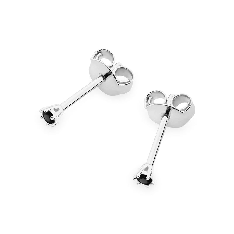 Cercei Aur 14K cu Diamant Natural Negru 0.04 ct, imaginea 8 din 9