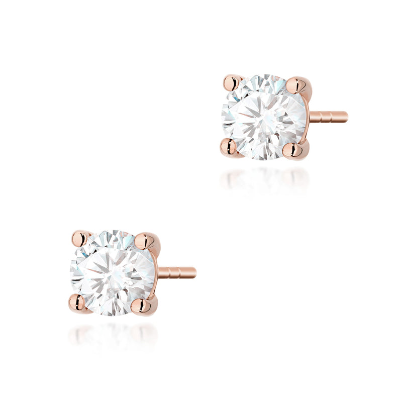 Cercei Aur 14K cu Diamant de Laborator 0.70 ct, imaginea 4 din 9