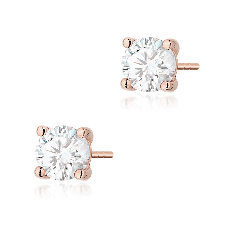 Cercei Aur 14K cu Diamant de Laborator 1.00 ct, imaginea 4 din 9