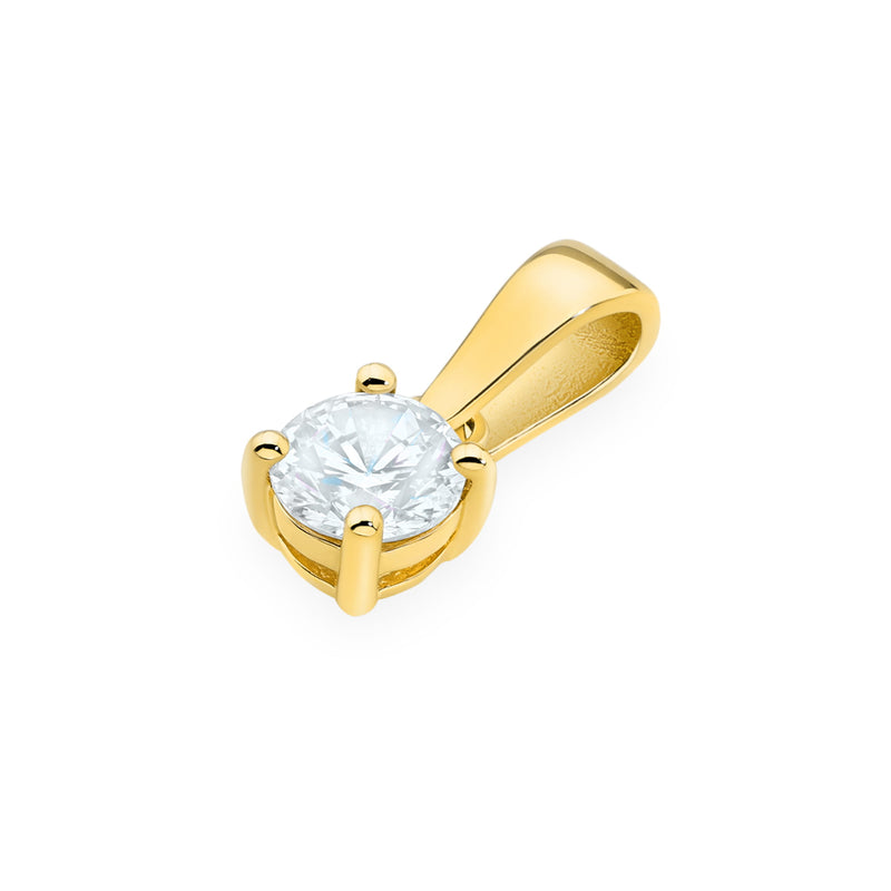 Pandantiv Aur 14K cu Diamant Natural 0.40 ct, imaginea 2 din 12