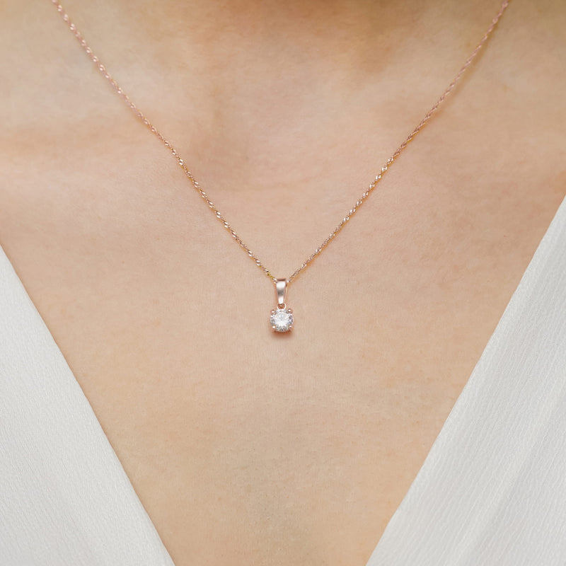 Pandantiv Aur 14K cu Diamant Natural 0.50 ct, imaginea 8 din 12