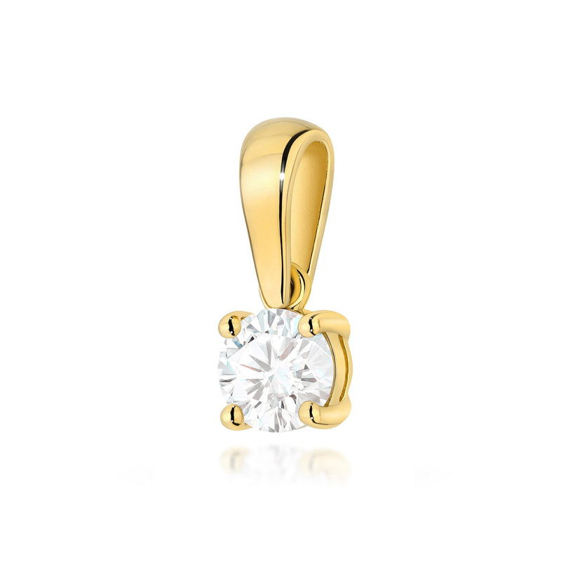 Pandantiv Aur 14K cu Diamant de Laborator 0.30 ct — Aur galben