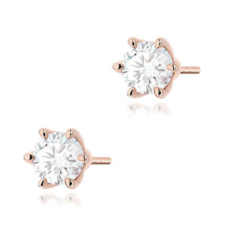 Cercei Aur 14K cu Diamant Natural 0.70 ct, imaginea 4 din 9