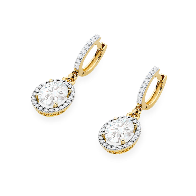 Cercei Aur 14K cu Diamante de Laborator 2.29 ct, imaginea 2 din 9