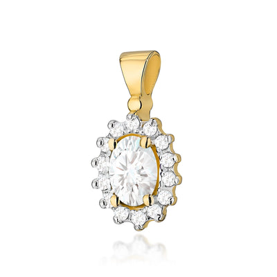 Pandantiv Aur 14K cu Diamante de Laborator 0.52 ct