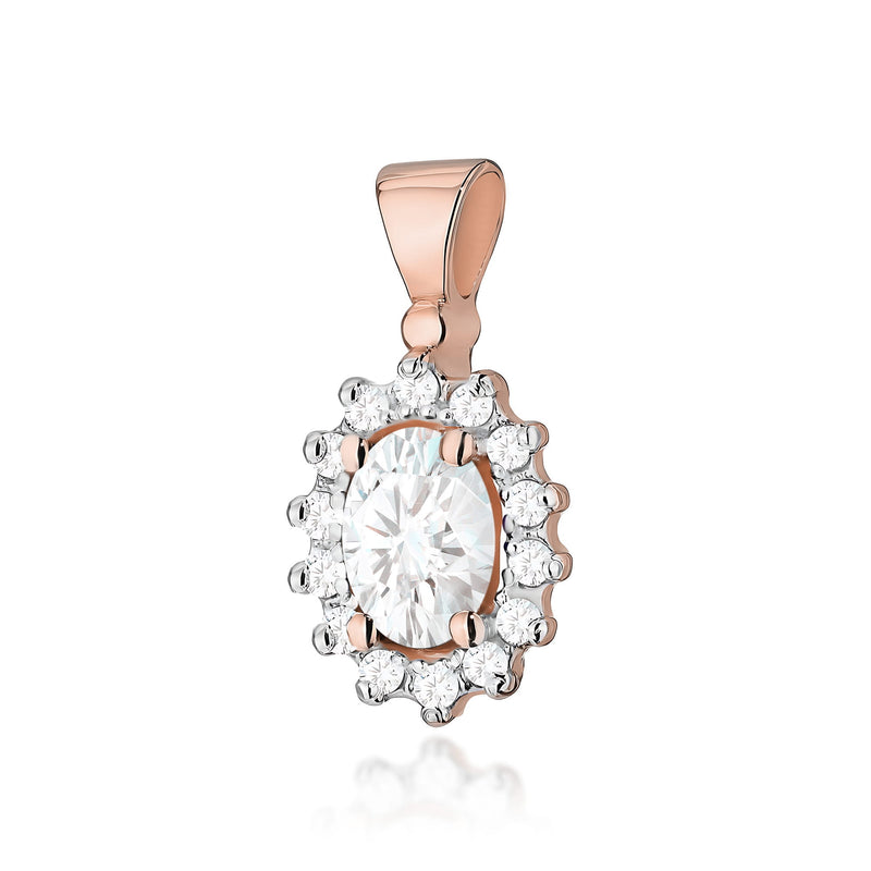 Pandantiv Aur 14K cu Diamante de Laborator 0.52 ct, imaginea 3 din 6