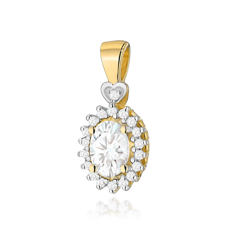 Pandantiv Aur 14K cu Diamante de Laborator 0.49 ct — Aur galben