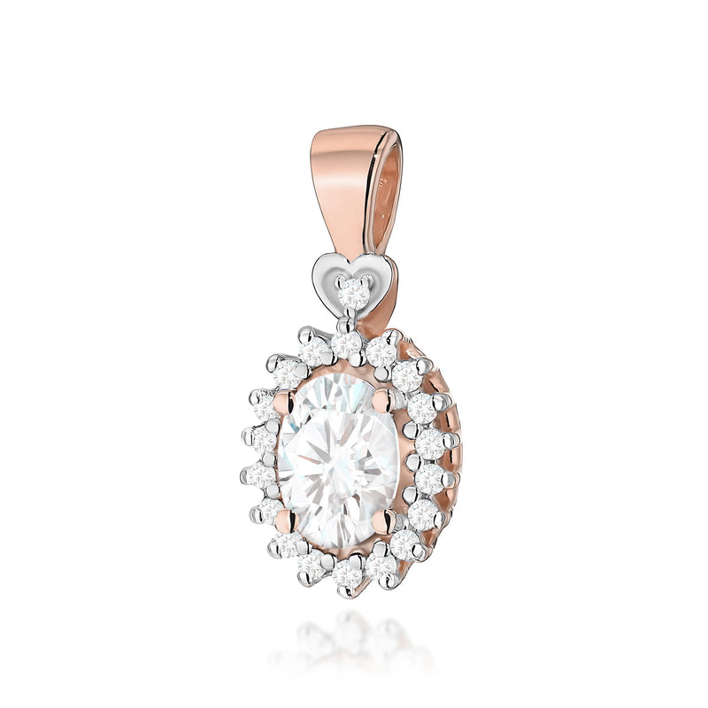 Pandantiv Aur 14K cu Diamante de Laborator 0.49 ct, imaginea 3 din 6
