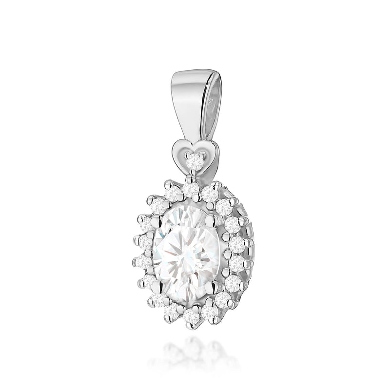 Pandantiv Aur 14K cu Diamante de Laborator 0.49 ct, imaginea 5 din 6