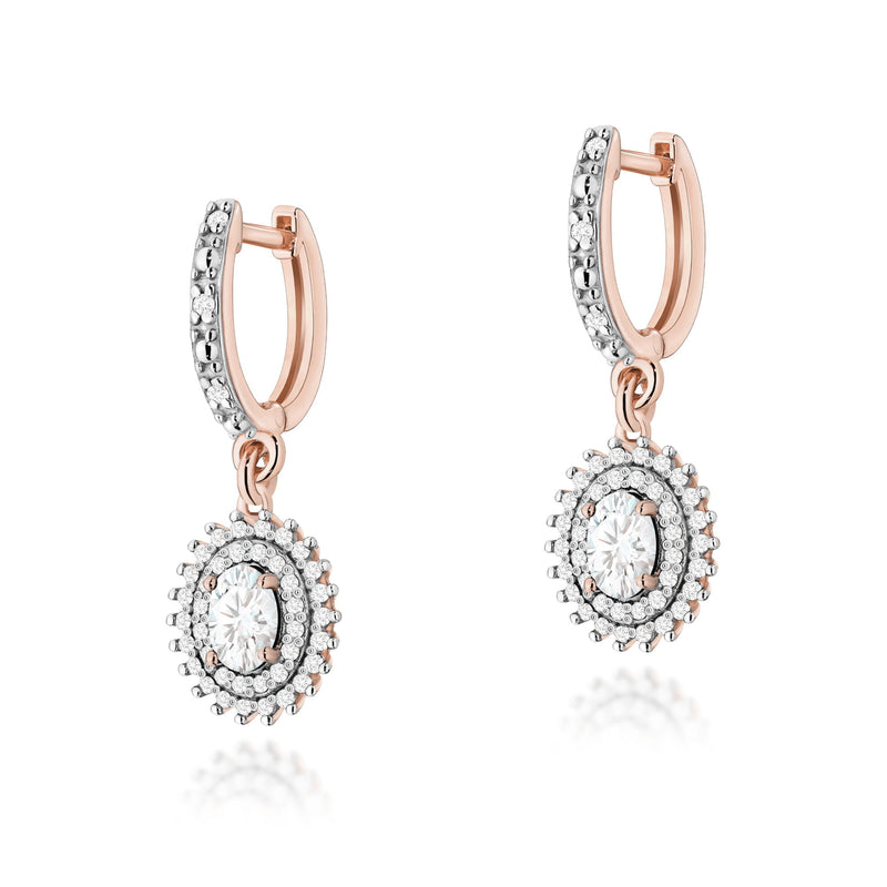 Cercei Aur 14K cu Diamante de Laborator 0.84 ct, imaginea 3 din 6
