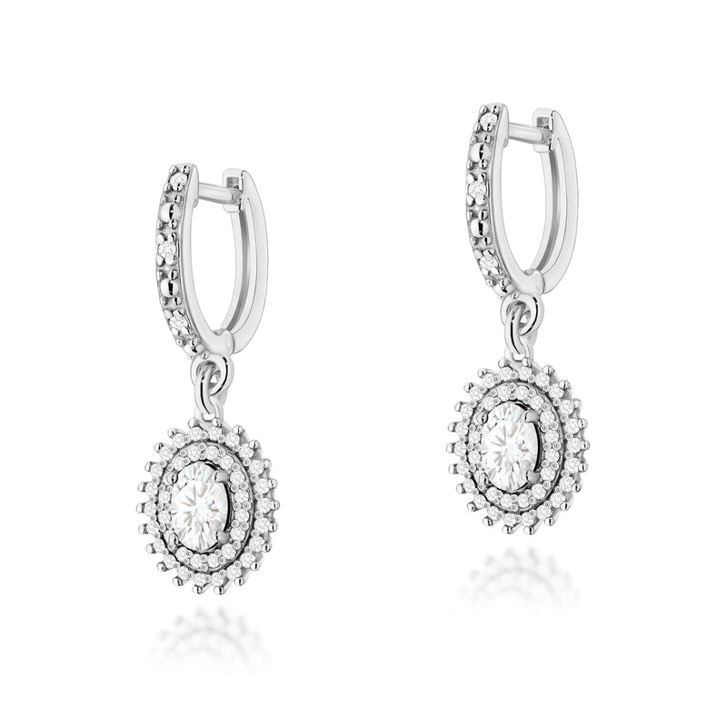 Cercei Aur 14K cu Diamante de Laborator 0.84 ct, imaginea 5 din 6