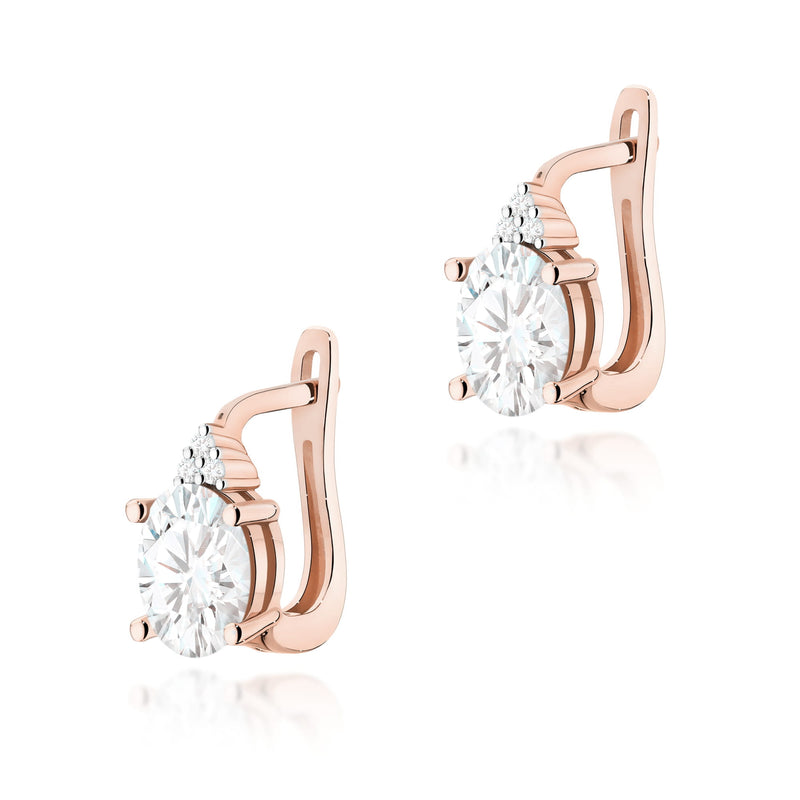 Cercei Aur 14K cu Diamante de Laborator 0.75 ct, imaginea 3 din 6