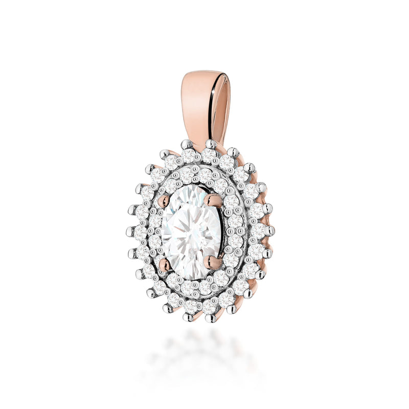Pandantiv Aur 14K cu Diamante de Laborator 0.59 ct, imaginea 3 din 6