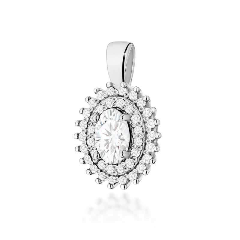 Pandantiv Aur 14K cu Diamante de Laborator 0.59 ct, imaginea 5 din 6