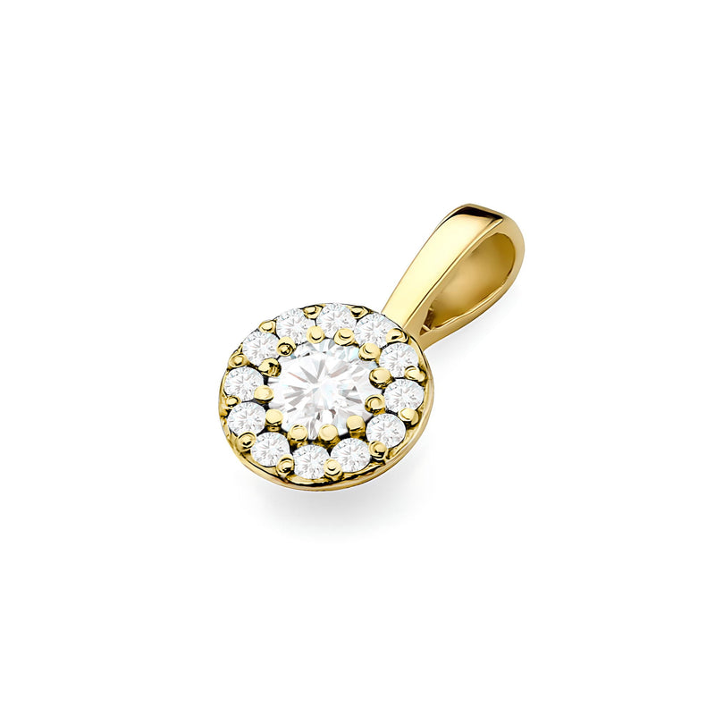 Pandantiv Aur 14K cu Diamante de Laborator 0.22 ct, imaginea 2 din 6
