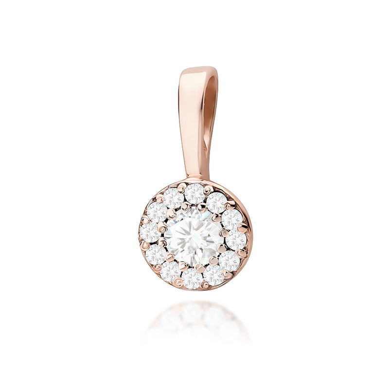 Pandantiv Aur 14K cu Diamante de Laborator 0.22 ct, imaginea 3 din 6
