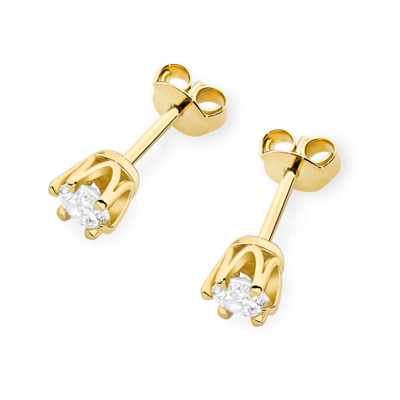 Cercei Aur 14K cu Diamant Natural 0.25 ct, imaginea 2 din 6