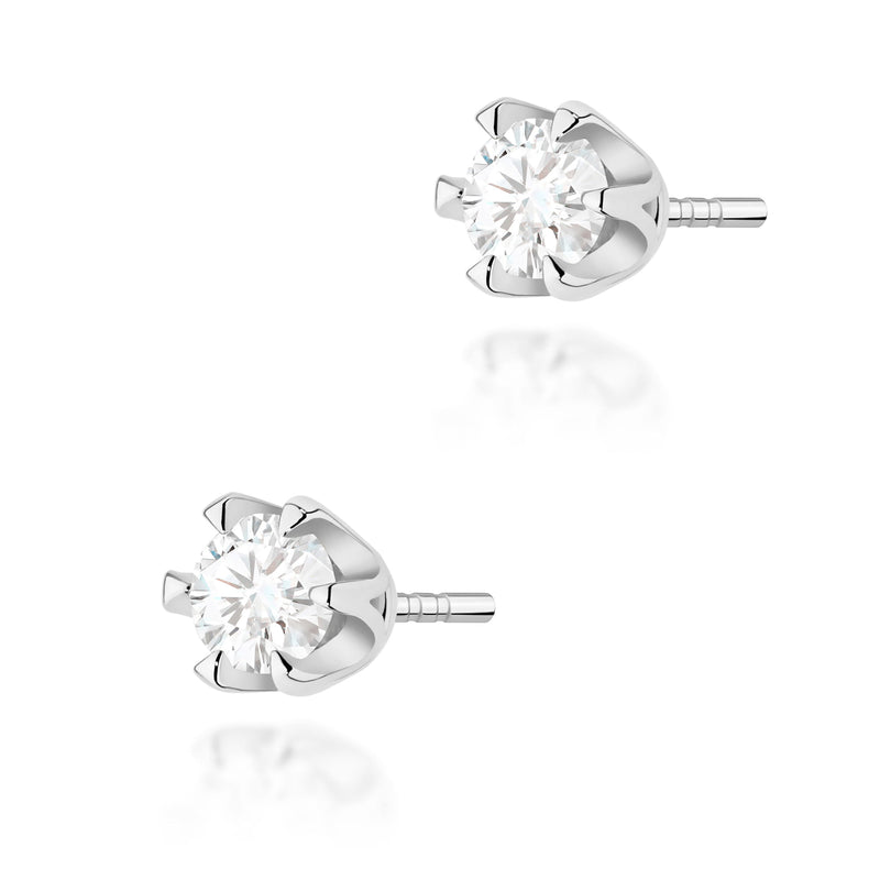 Cercei Aur 14K cu Diamant Natural 0.25 ct, imaginea 5 din 6