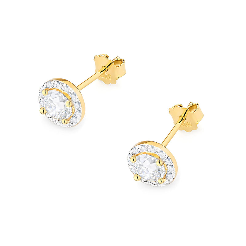 Cercei Aur 14K cu Diamante Naturale 0.74 ct, imaginea 2 din 9