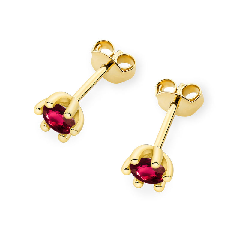 Cercei Aur 14K cu Rubin 0.15 ct, imaginea 2 din 9