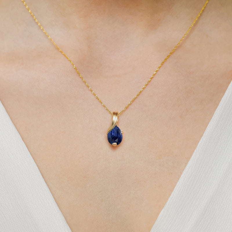 Pandantiv Aur 14K cu Safir 0.60 ct, imaginea 3 din 9