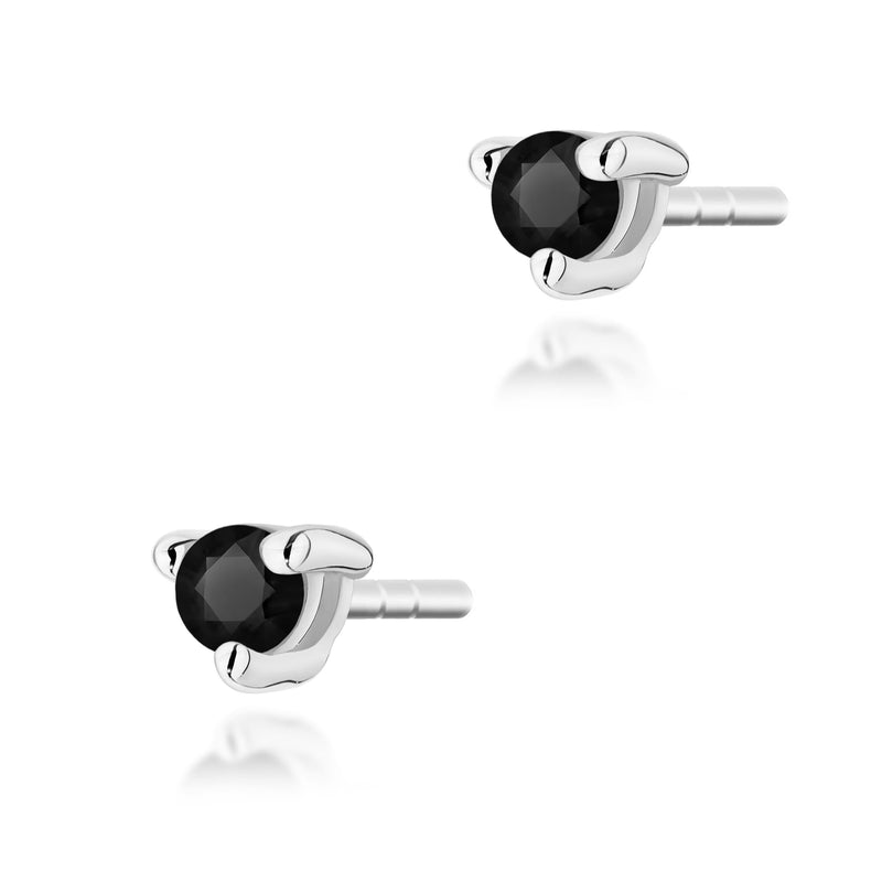 Cercei Aur 14K cu Diamant Natural Negru 0.04 ct, imaginea 5 din 6