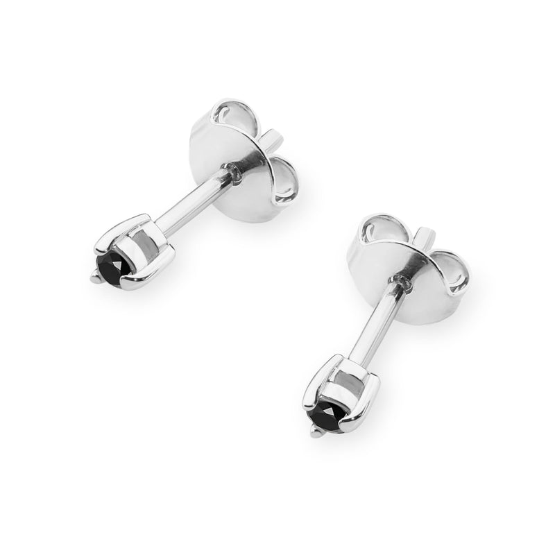 Cercei Aur 14K cu Diamant Natural Negru 0.04 ct, imaginea 6 din 6